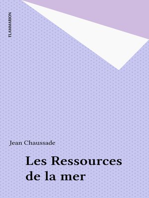 cover image of Les Ressources de la mer